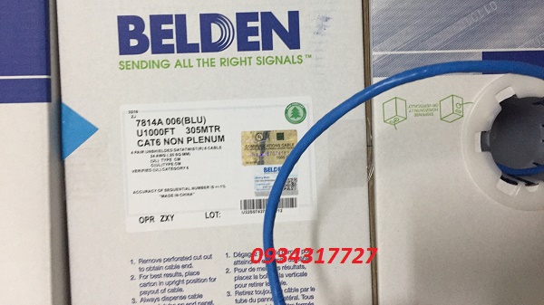 Cáp mạng Belden Cat6 